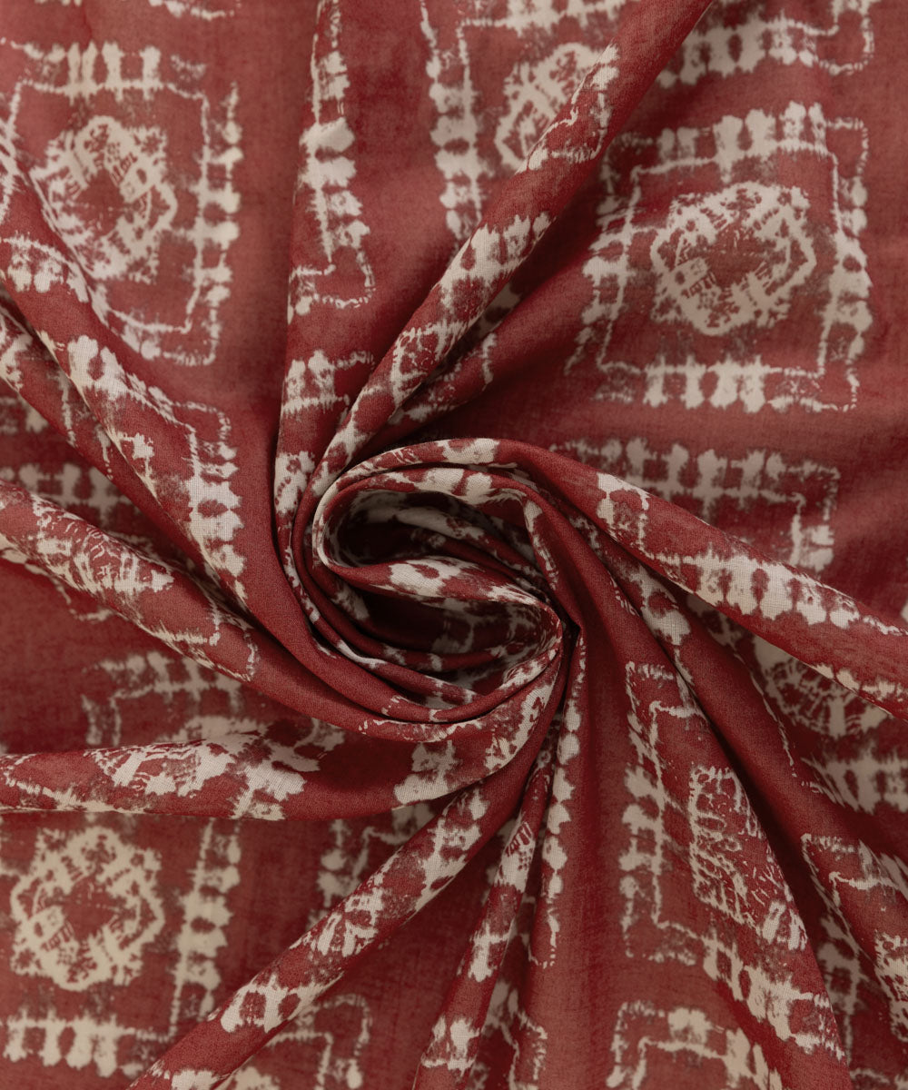 Fine Voile Red Printed Dupatta