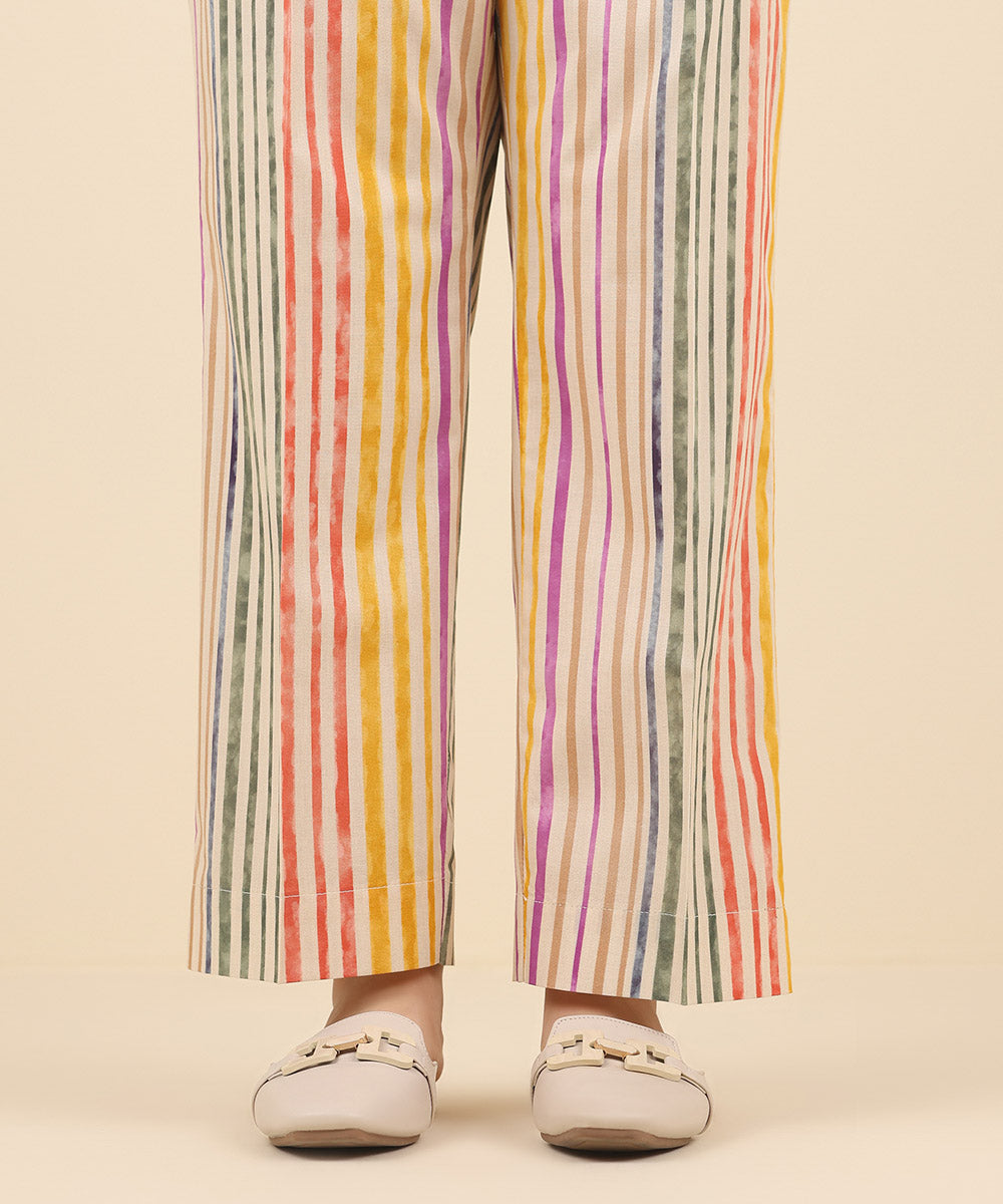 Women's Pret Cambric Multi Printed Straight Pants