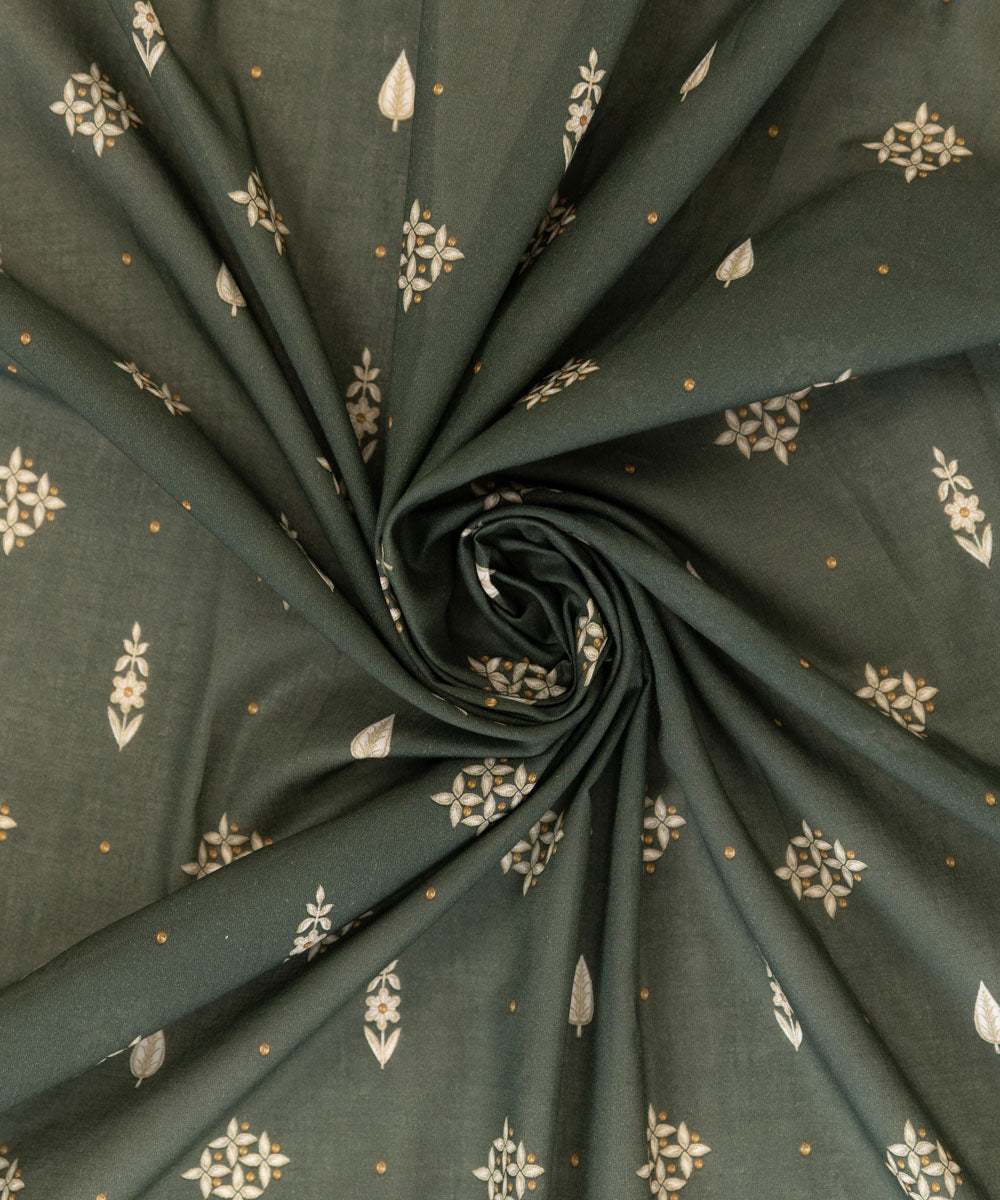 Fine Voile Green Printed Dupatta