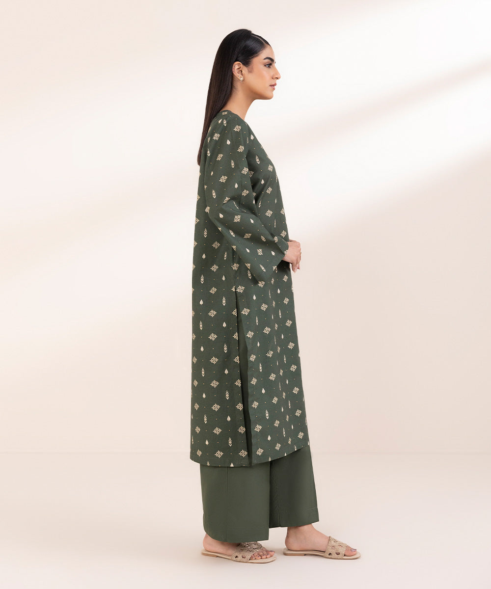 Women's Pret Lawn Green Printed A-Line Shirt