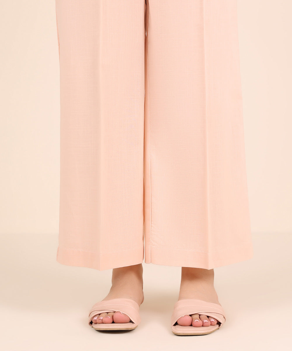 Women's RTW Cross Hatch Pink Solid Culottes