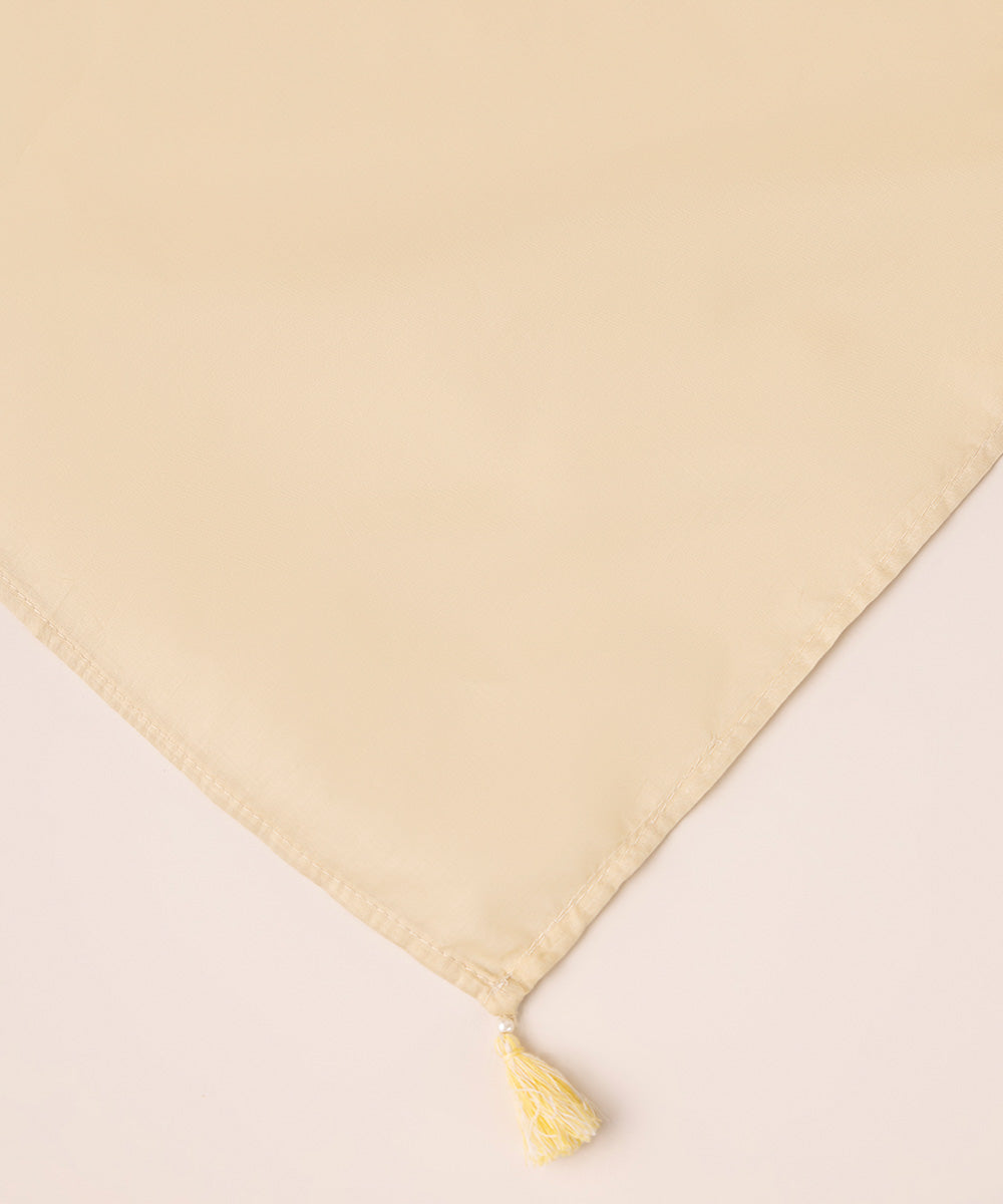Fine Voile Beige Solid Dupatta