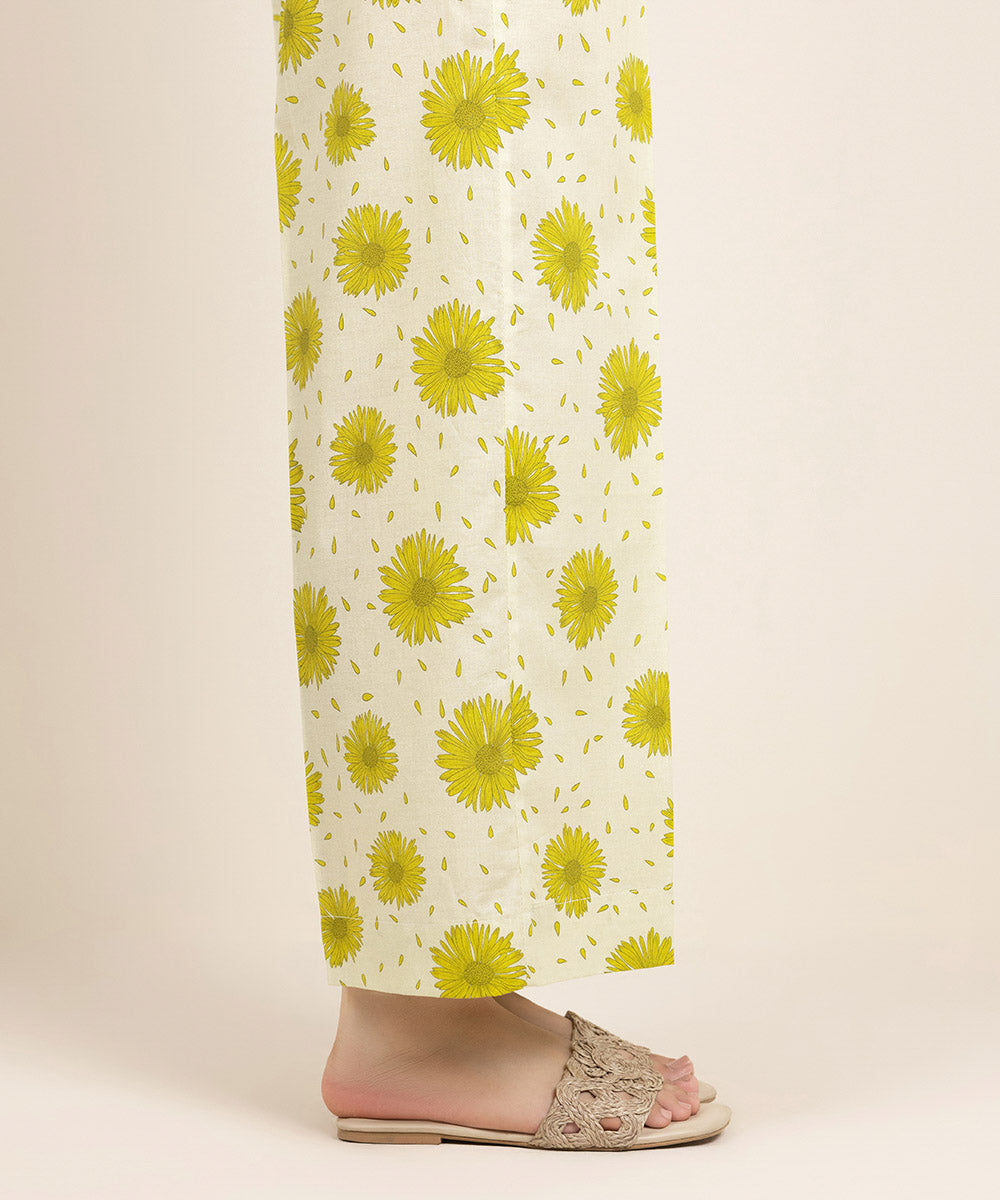 Women's Pret Cambric Printed Yellow Culottes