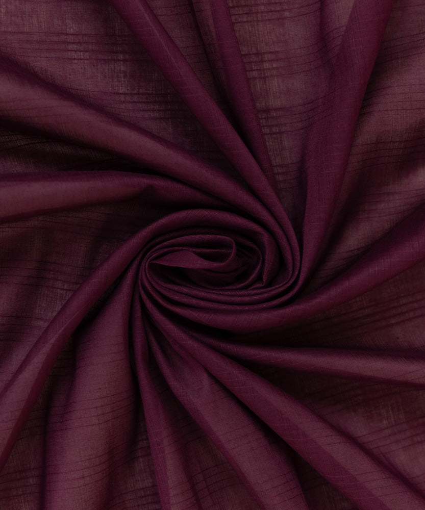 Women's Pret Solid Plum Textured Voile Dupatta