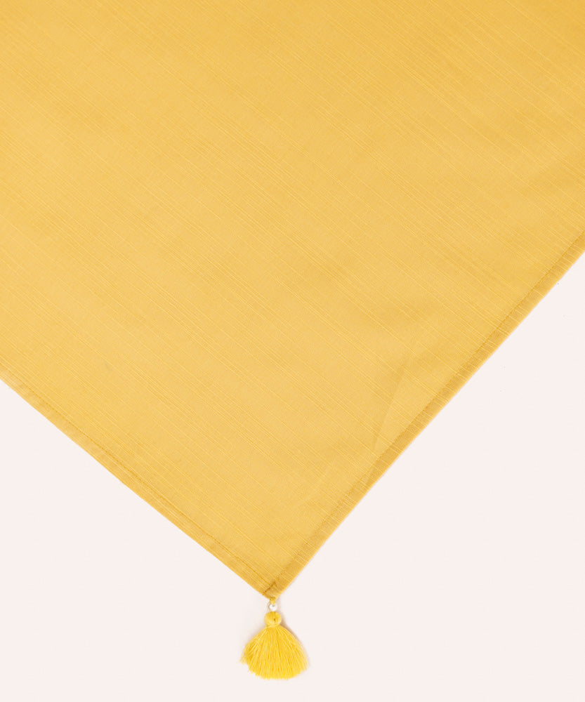 Women's Pret Solid Sunflower Yellow Khaddar Dupatta