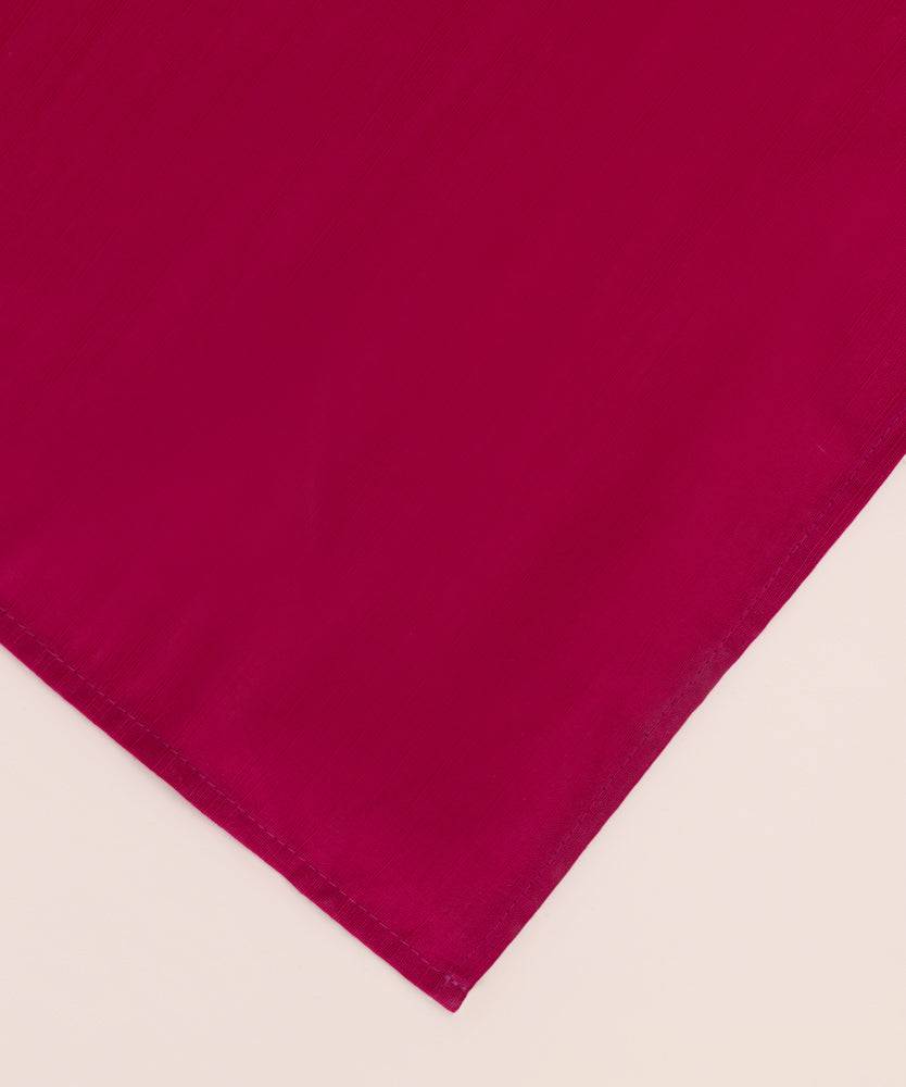 Women's Pret Solid Magenta Khaddar Dupatta