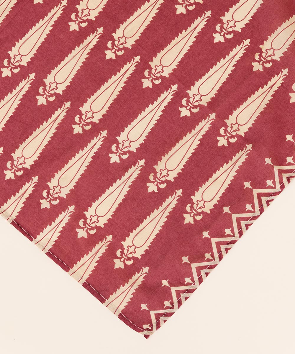 Fine Voile Red Printed Dupatta