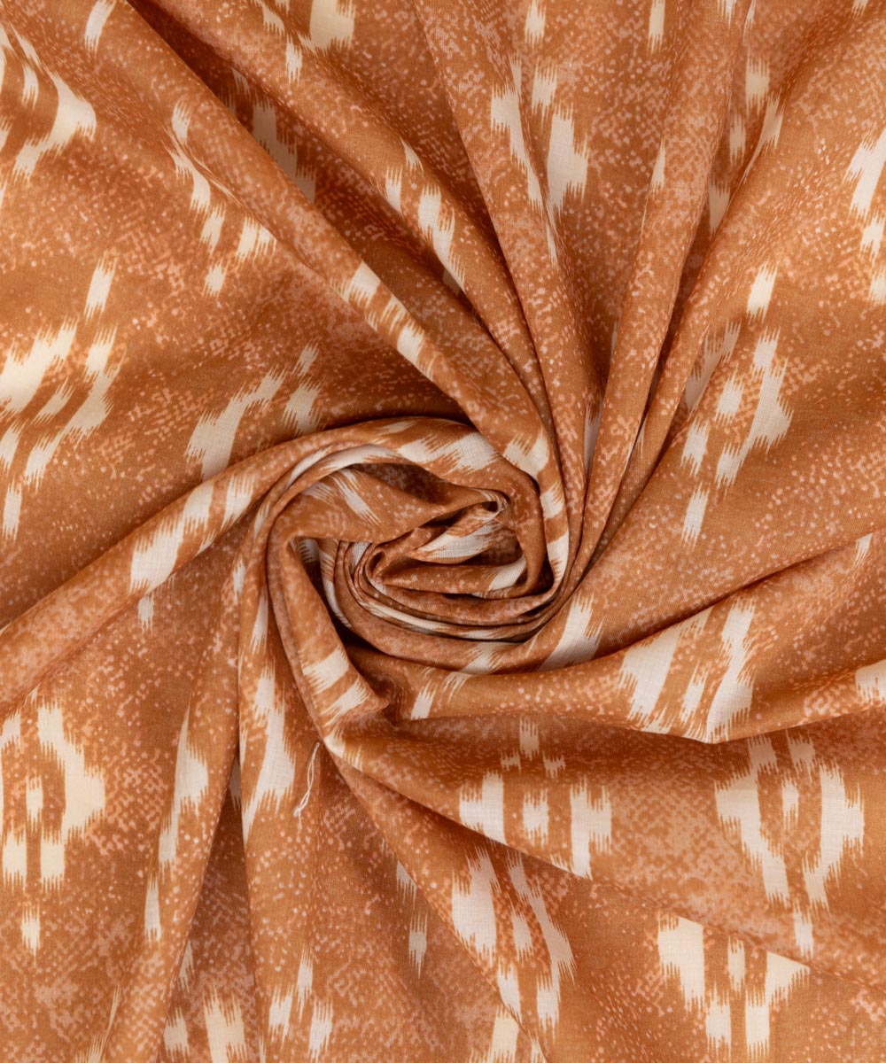 Fine Voile Brown Printed Dupatta