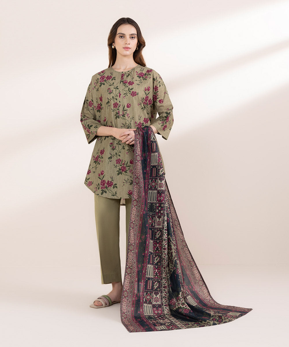 Fine Voile Multi Printed Dupatta