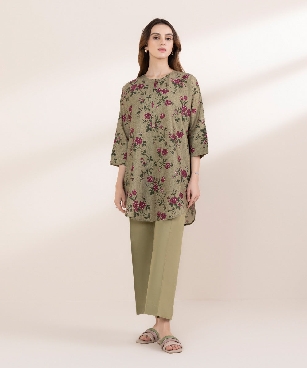Women's RTW Lawn Multi Printed Boxy Shirt