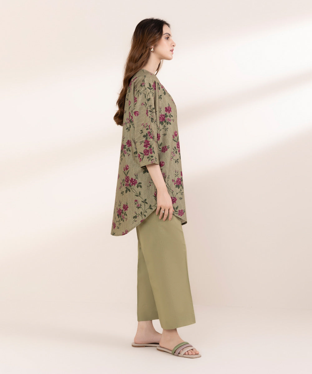 Women's RTW Lawn Multi Printed Boxy Shirt