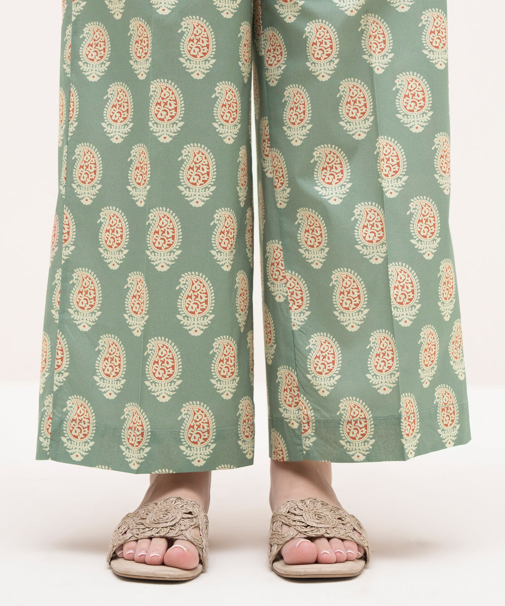 Women's RTW Cambric Grey Printed Culottes