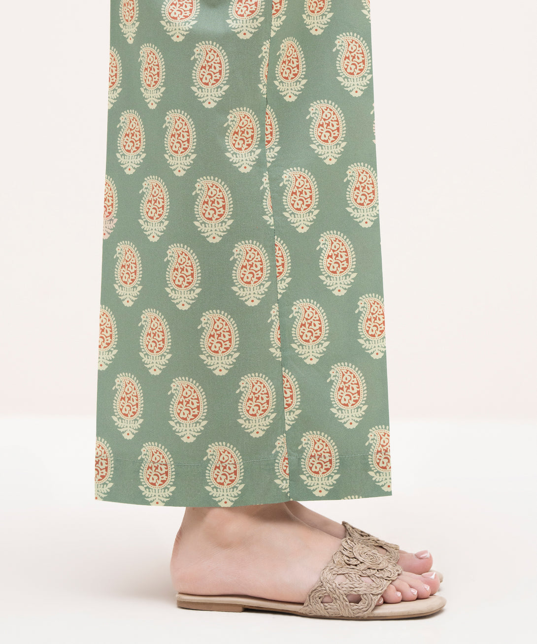 Women's RTW Cambric Grey Printed Culottes