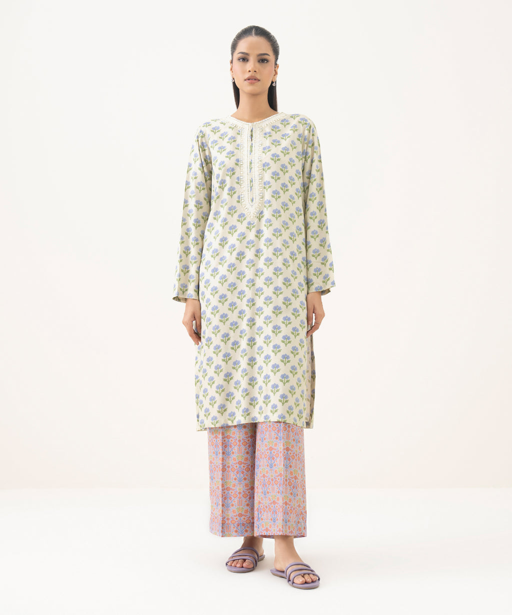 Embroidered Arabic Lawn Shirt