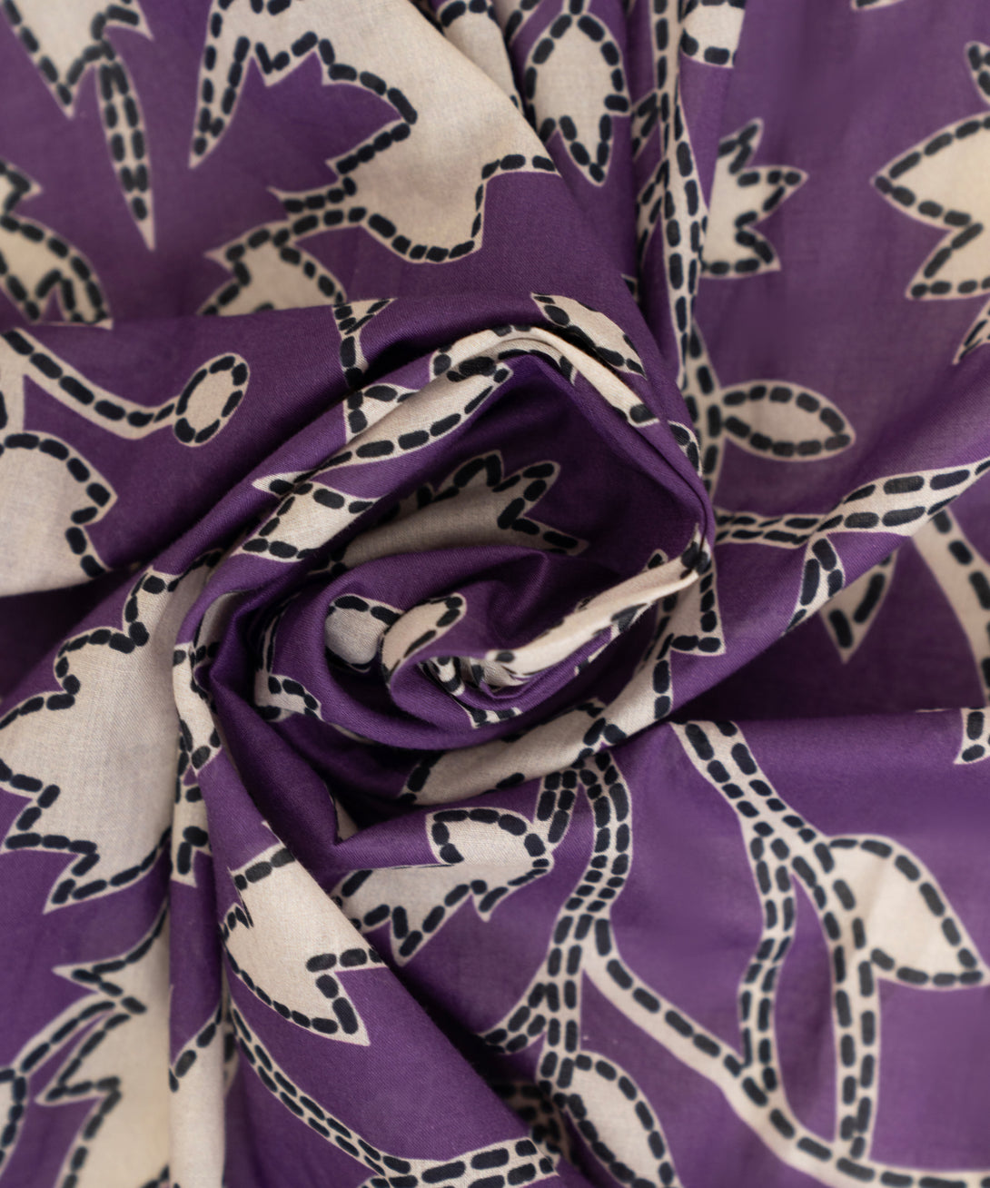Fine Volie Purple Printed Dupatta
