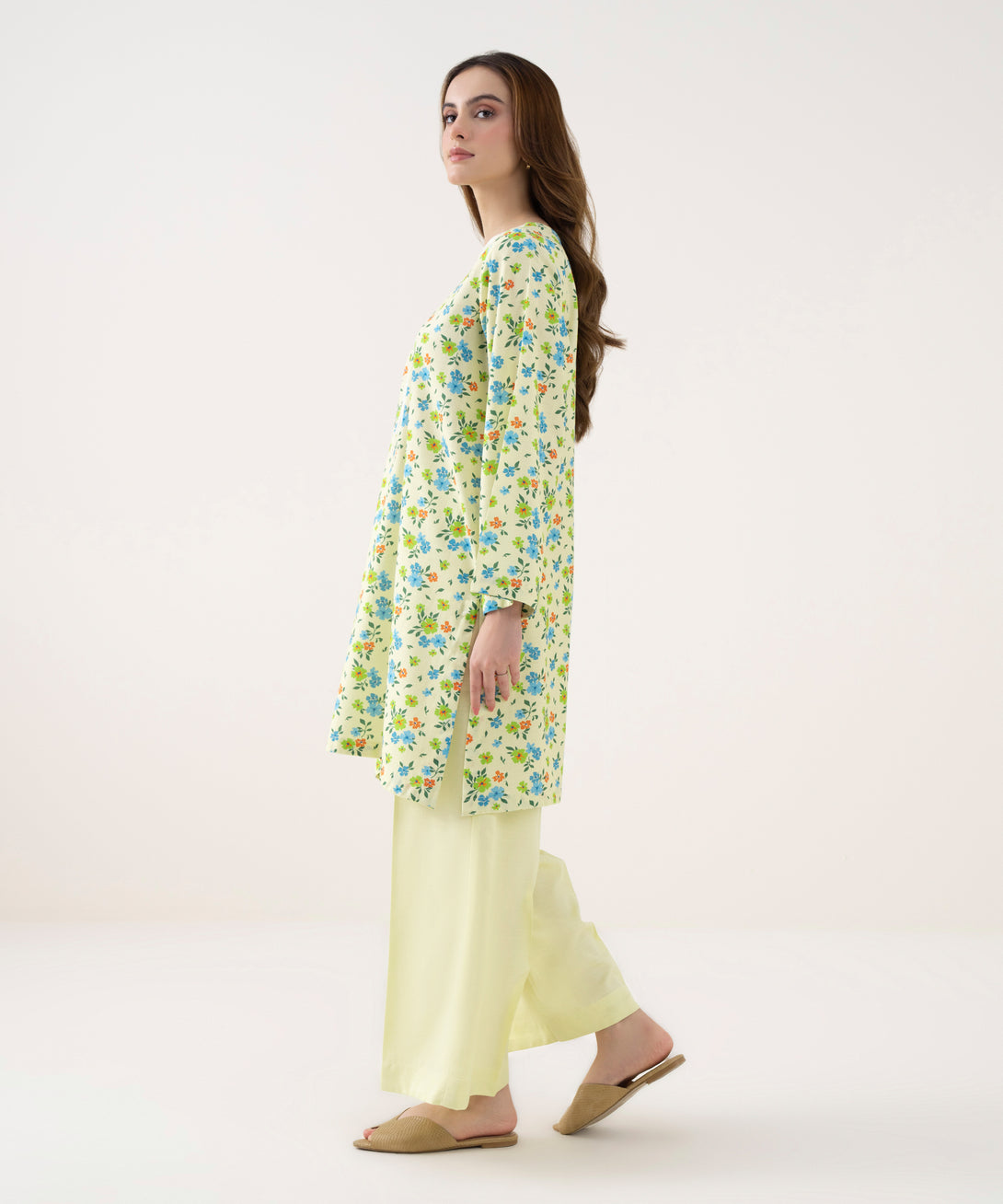 Women's RTW Cotton Viscose Embroidered Straight Multi Shirt