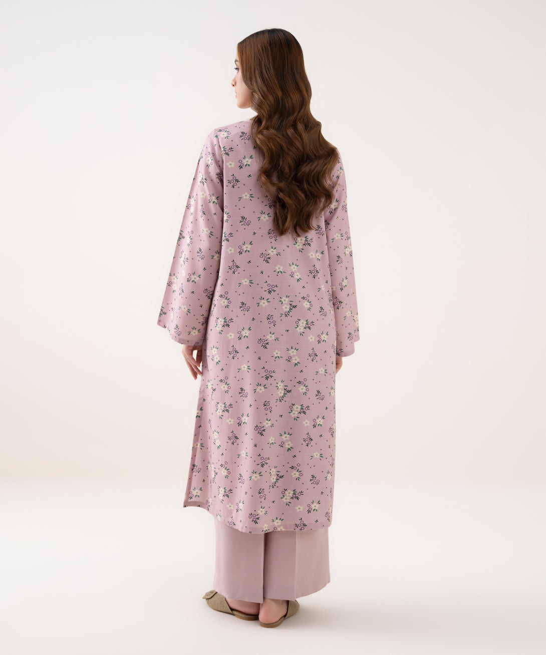Women's RTW Cotton Viscose Printed Straight Pink Shirt