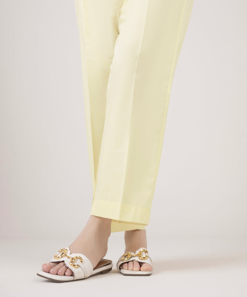 Solid Cambric Straight Pants