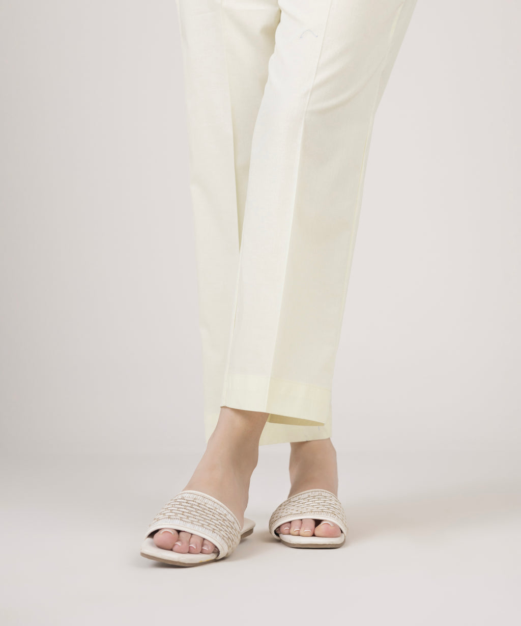 Solid Cambric Straight Pants
