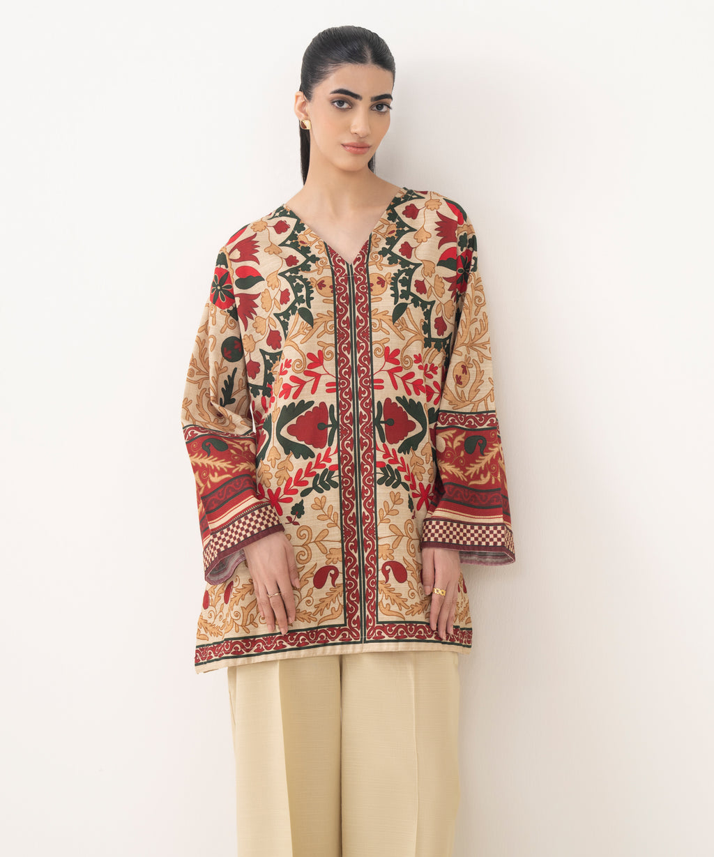 Printed Light Khaddar Shirt
