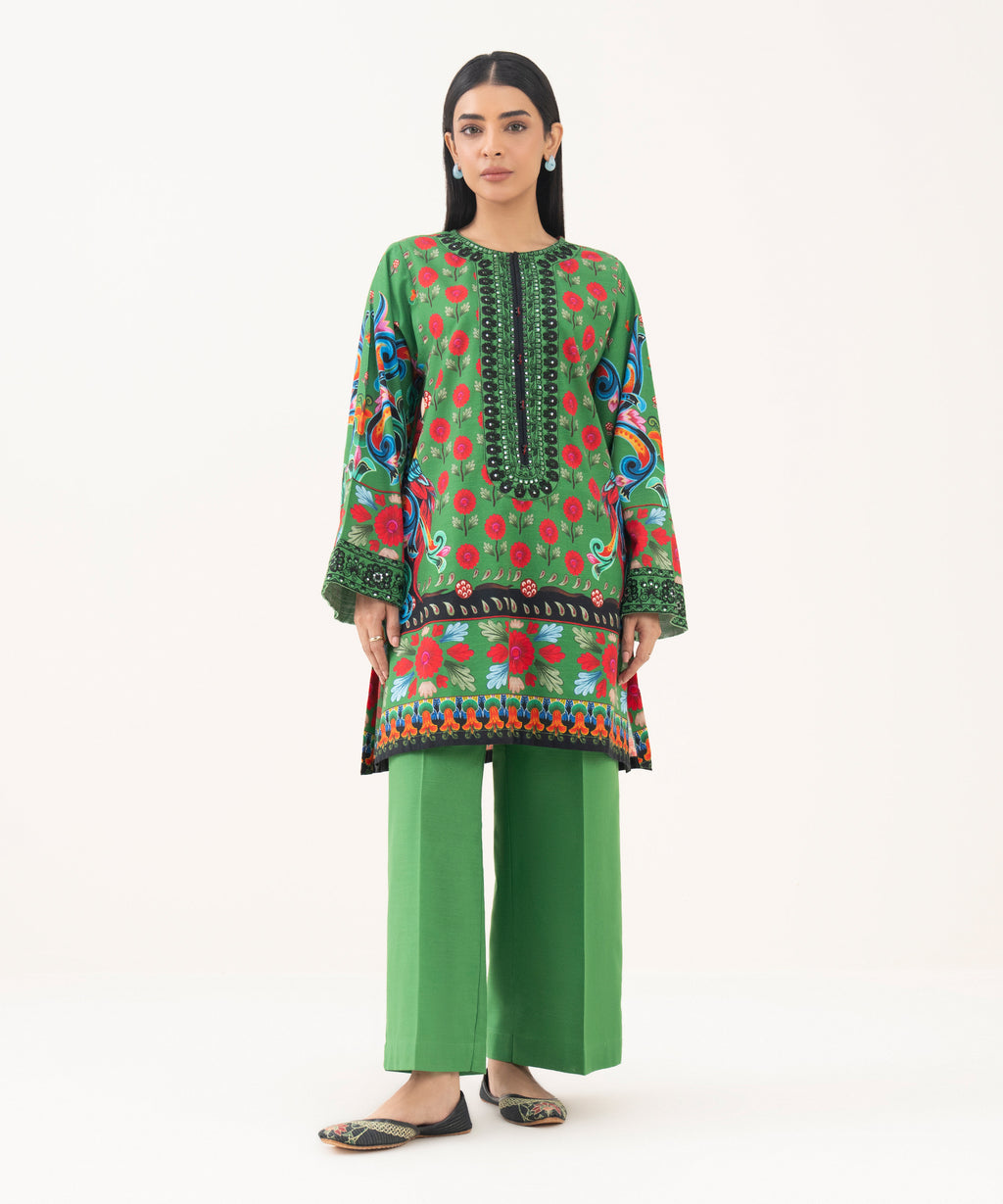 Embroidered Light Khaddar Shirt