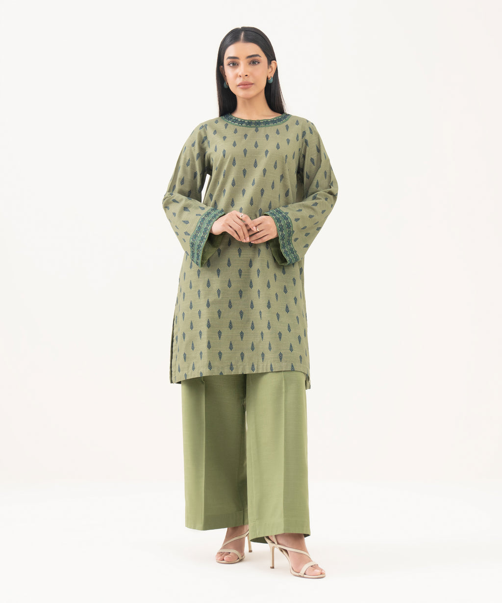 Embroidered Light Khaddar Shirt
