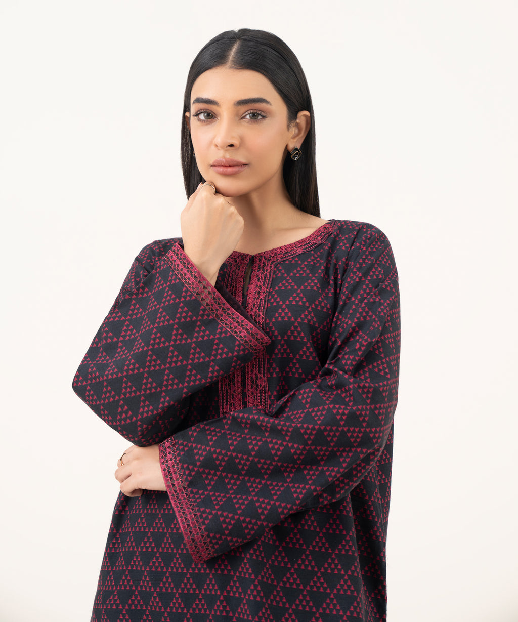 Embroidered Light Khaddar Shirt