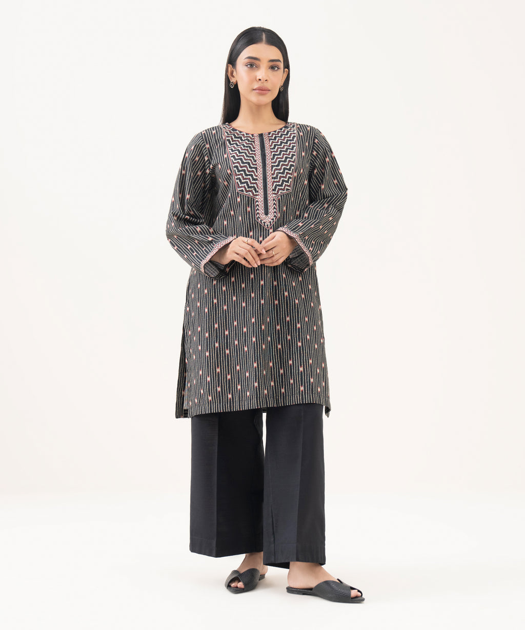 Embroidered Light Khaddar Shirt