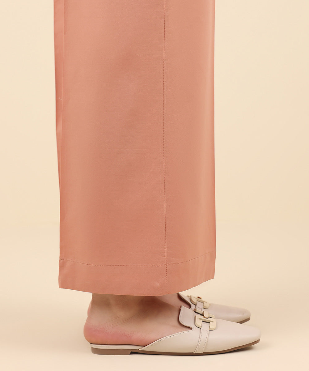 Women's Pret Cambric Pink Solid Culottes