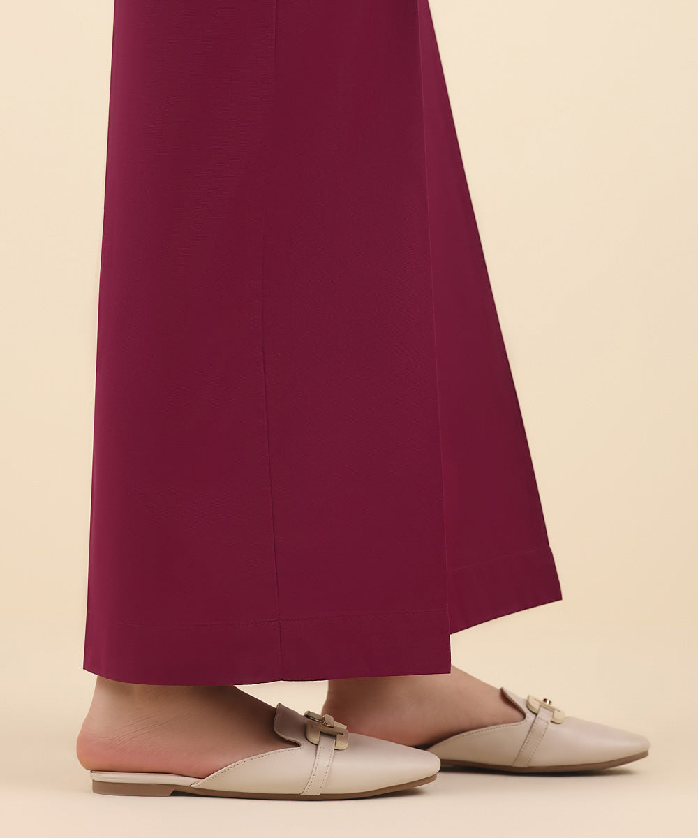 Women's Pret Cambric Red Solid Culottes