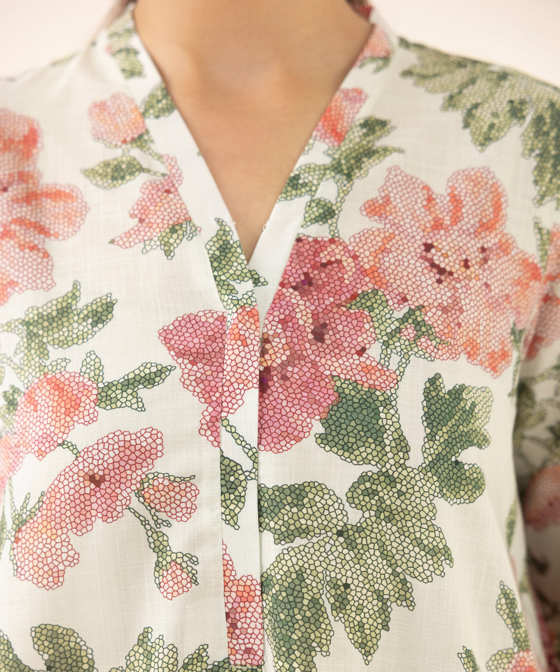 Women's RTW Cross Hatch Multi Printed A-Line Shirt