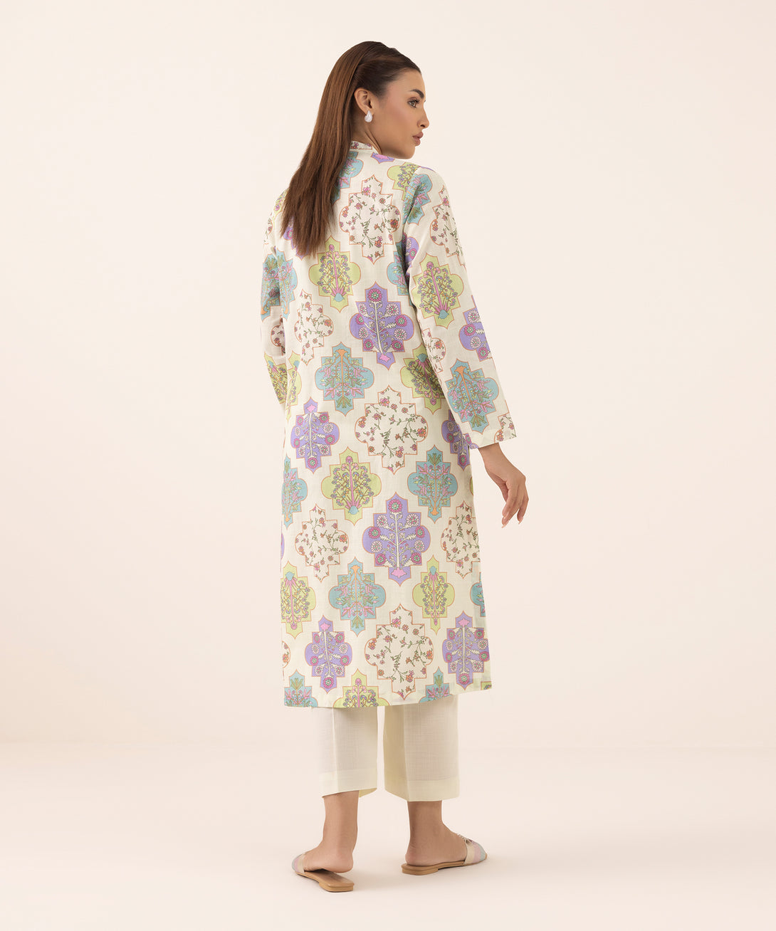 Women's RTW Cross Hatch Multi Printed A-Line Shirt