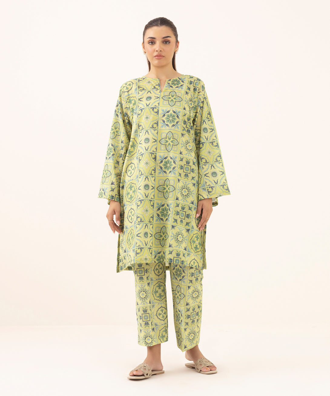Women's RTW Lawn Multi Printed Boxy Shirt