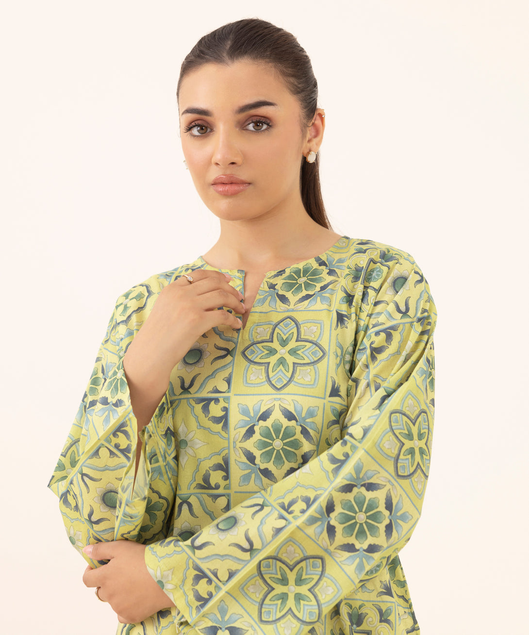 Women's RTW Lawn Multi Printed Boxy Shirt