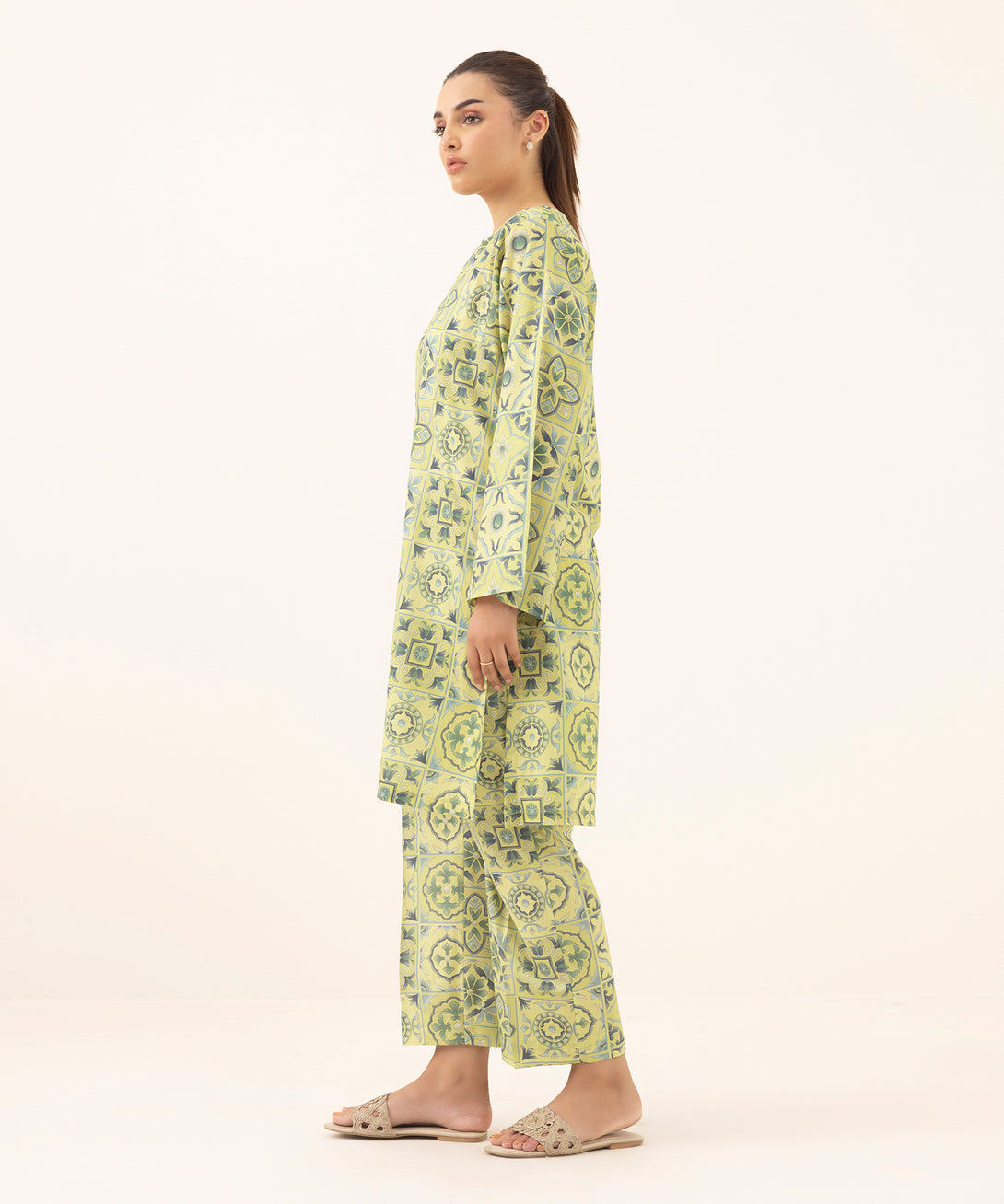 Women's RTW Lawn Multi Printed Boxy Shirt