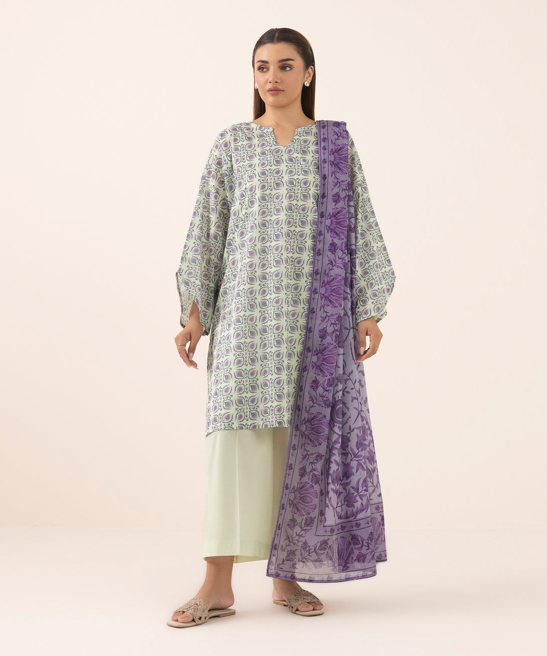 Women's RTW Lawn Multi Printed Boxy Shirt
