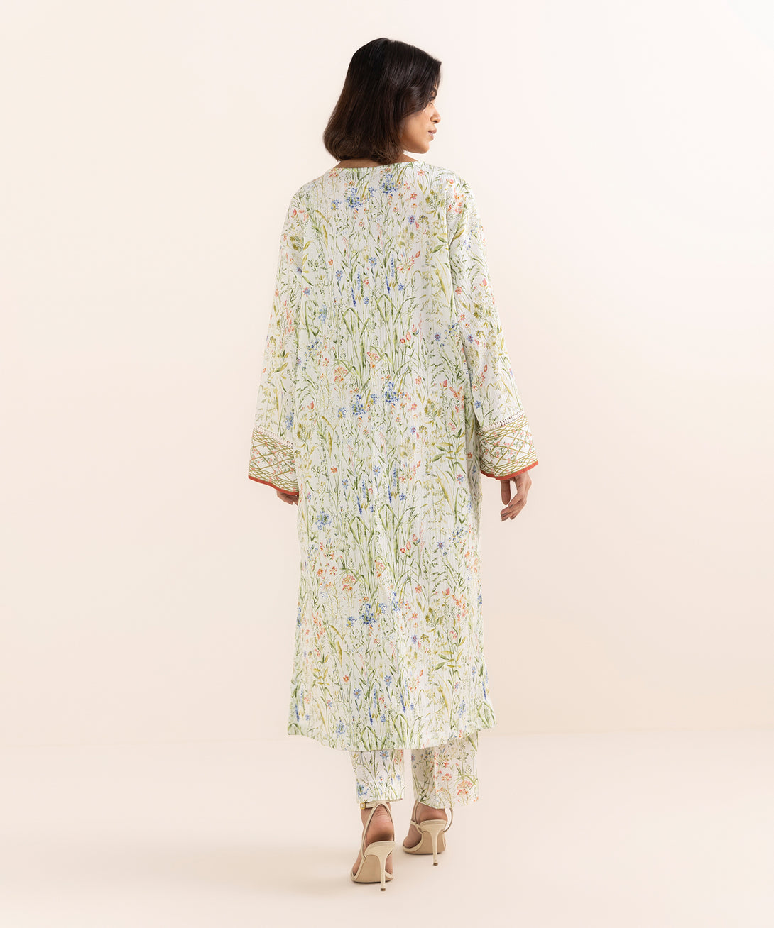 Women's RTW Seersucker Multi Printed Drop Shoulder Shirt