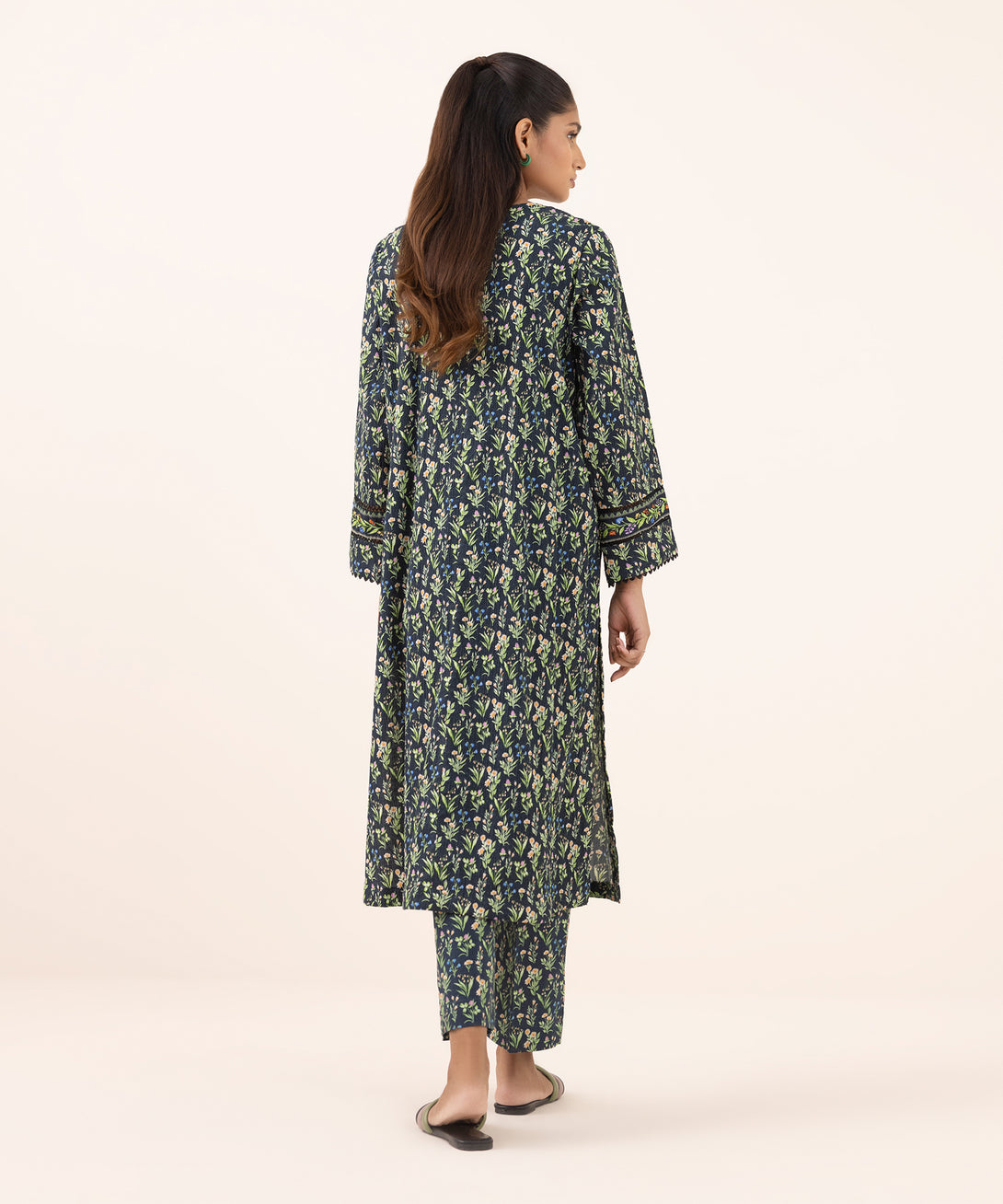 Women's RTW Seersucker Multi Printed A-Line Shirt