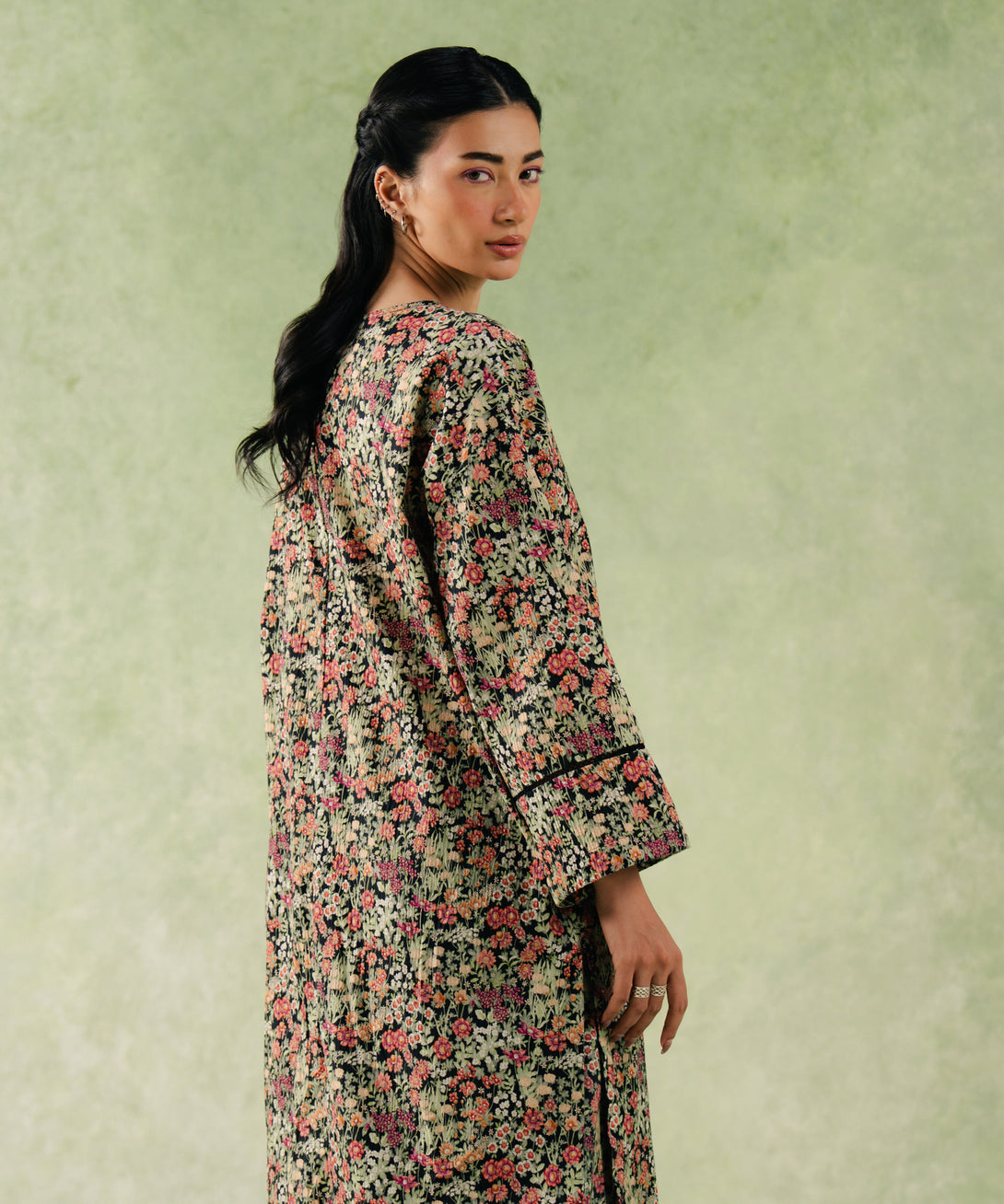 Women's RTW Seersucker Multi Printed Boxy Shirt