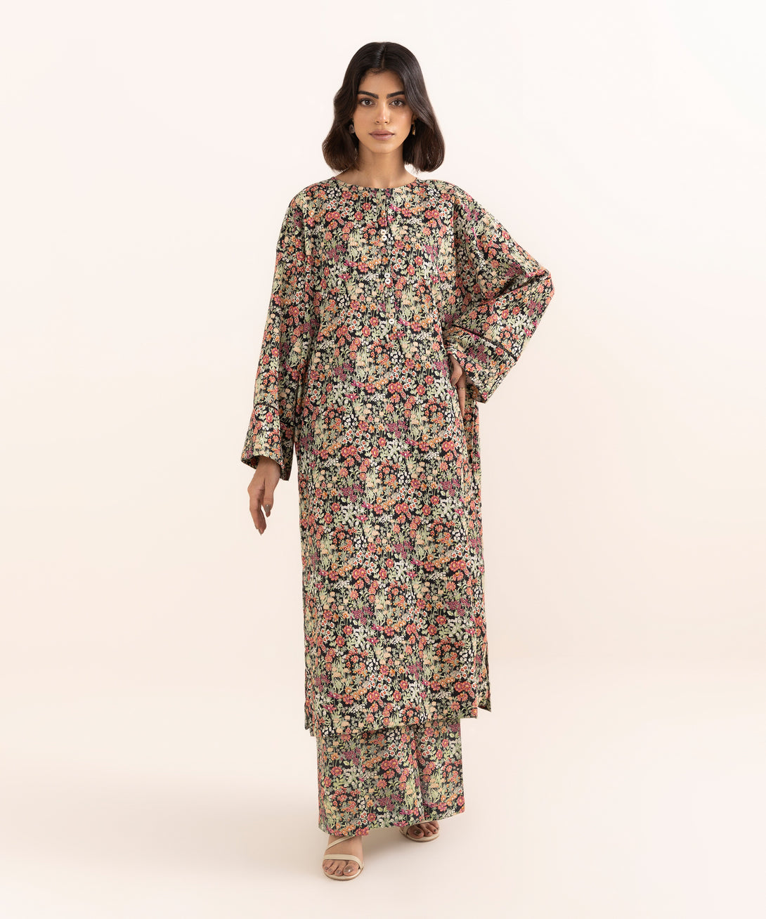 Women's RTW Seersucker Multi Printed Boxy Shirt
