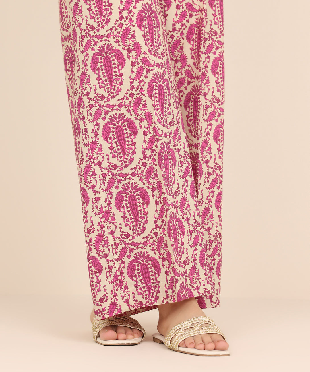 Women's RTW Cambric Pink Printed Culottes