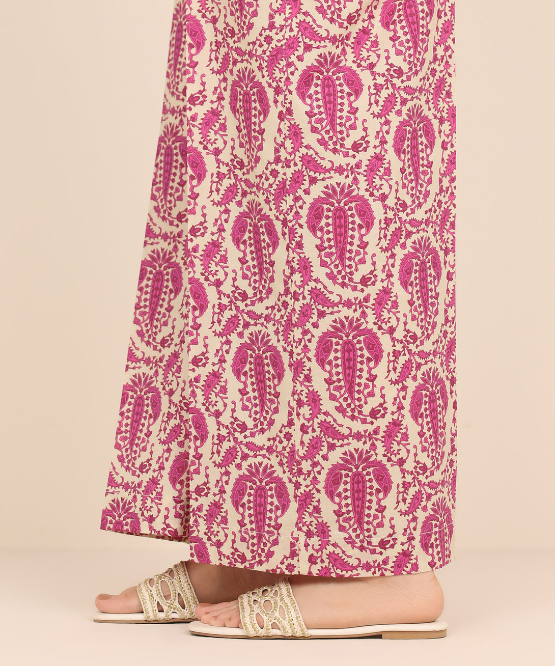 Women's RTW Cambric Pink Printed Culottes