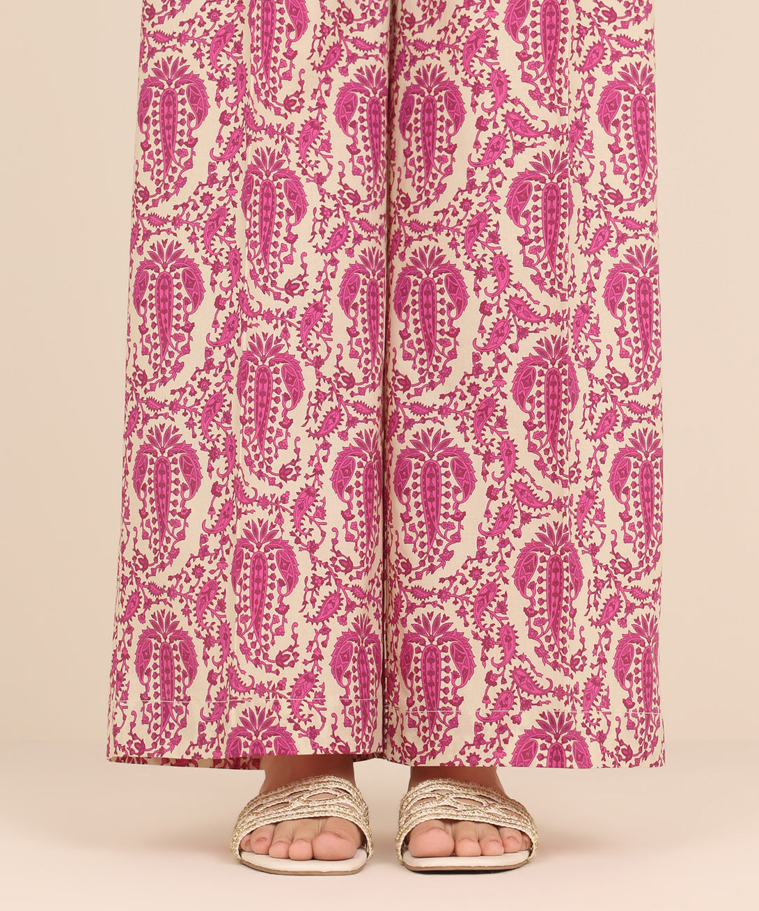 Women's RTW Cambric Pink Printed Culottes