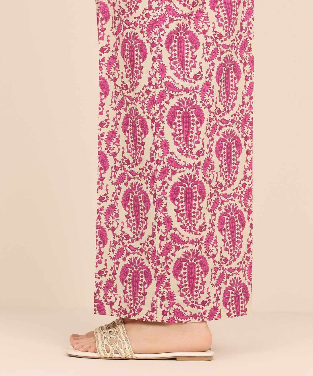 Women's RTW Cambric Pink Printed Culottes