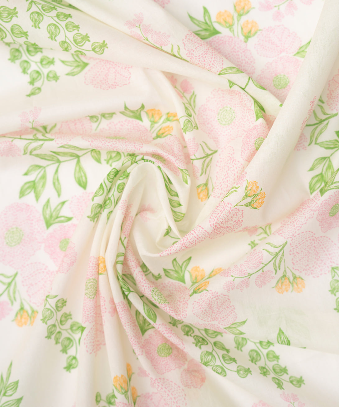 Women's Fine Voile Off White Printed Dupatta