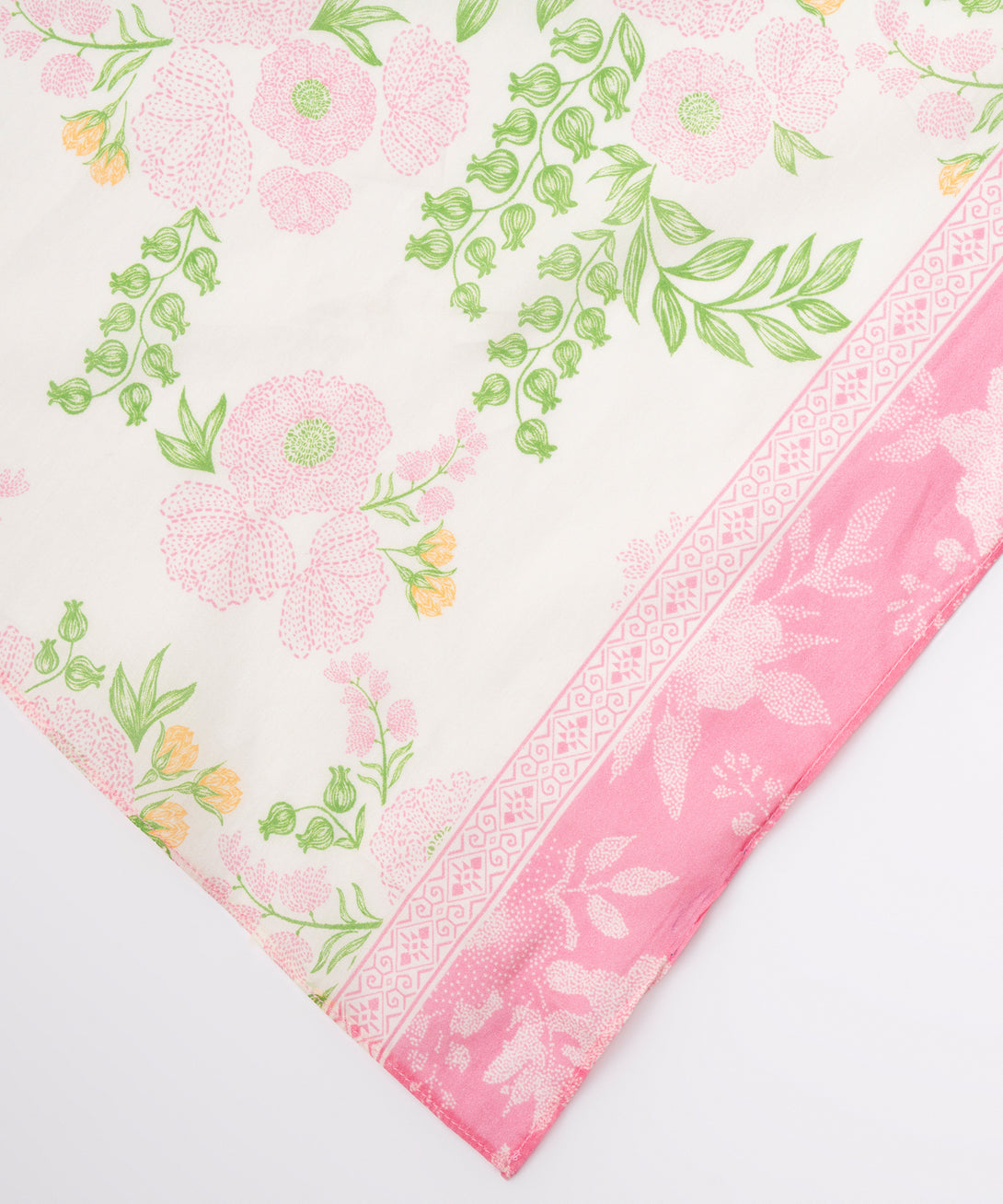 Women's Fine Voile Off White Printed Dupatta