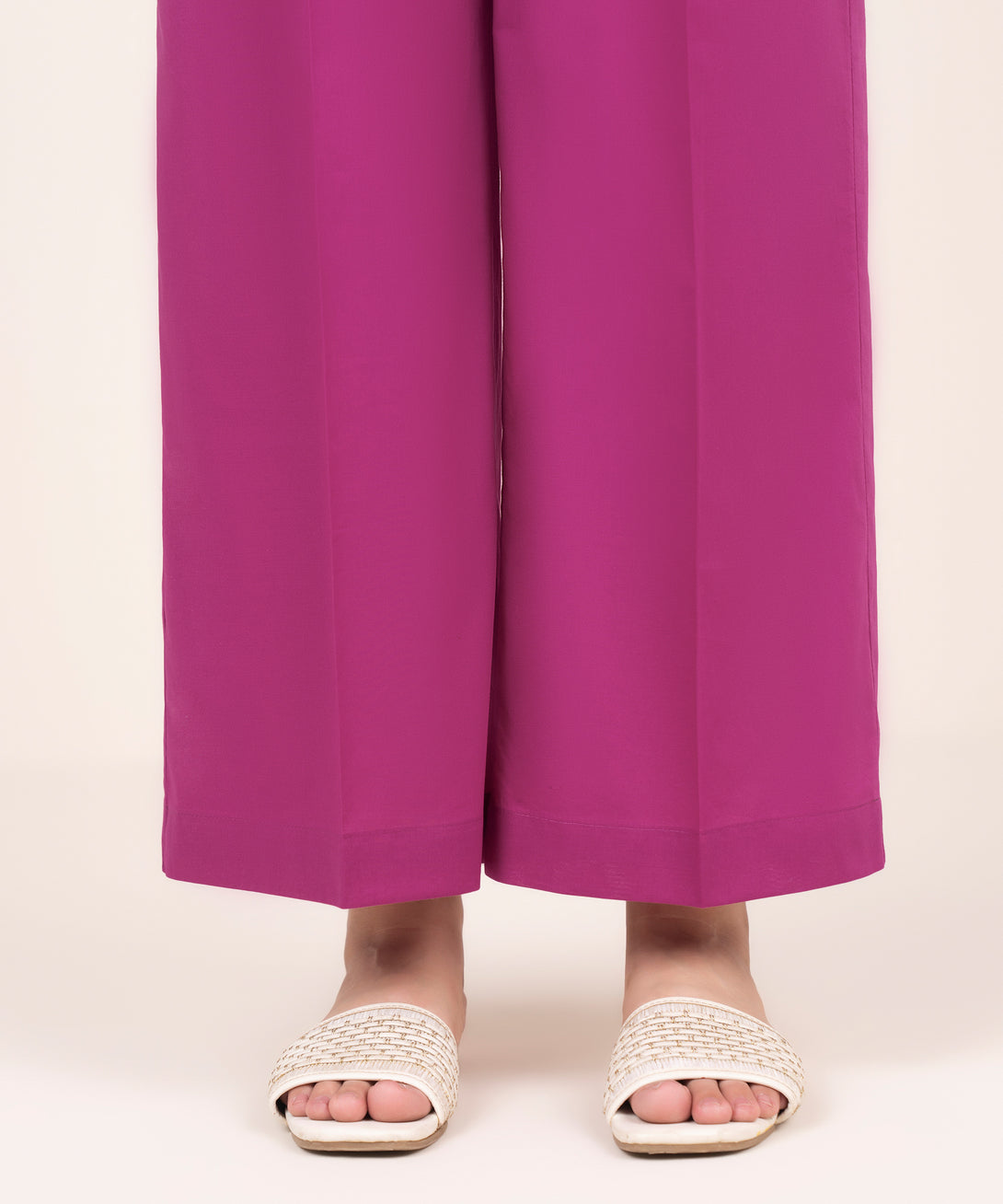 Women's RTW Cambric Purple Solid Culottes