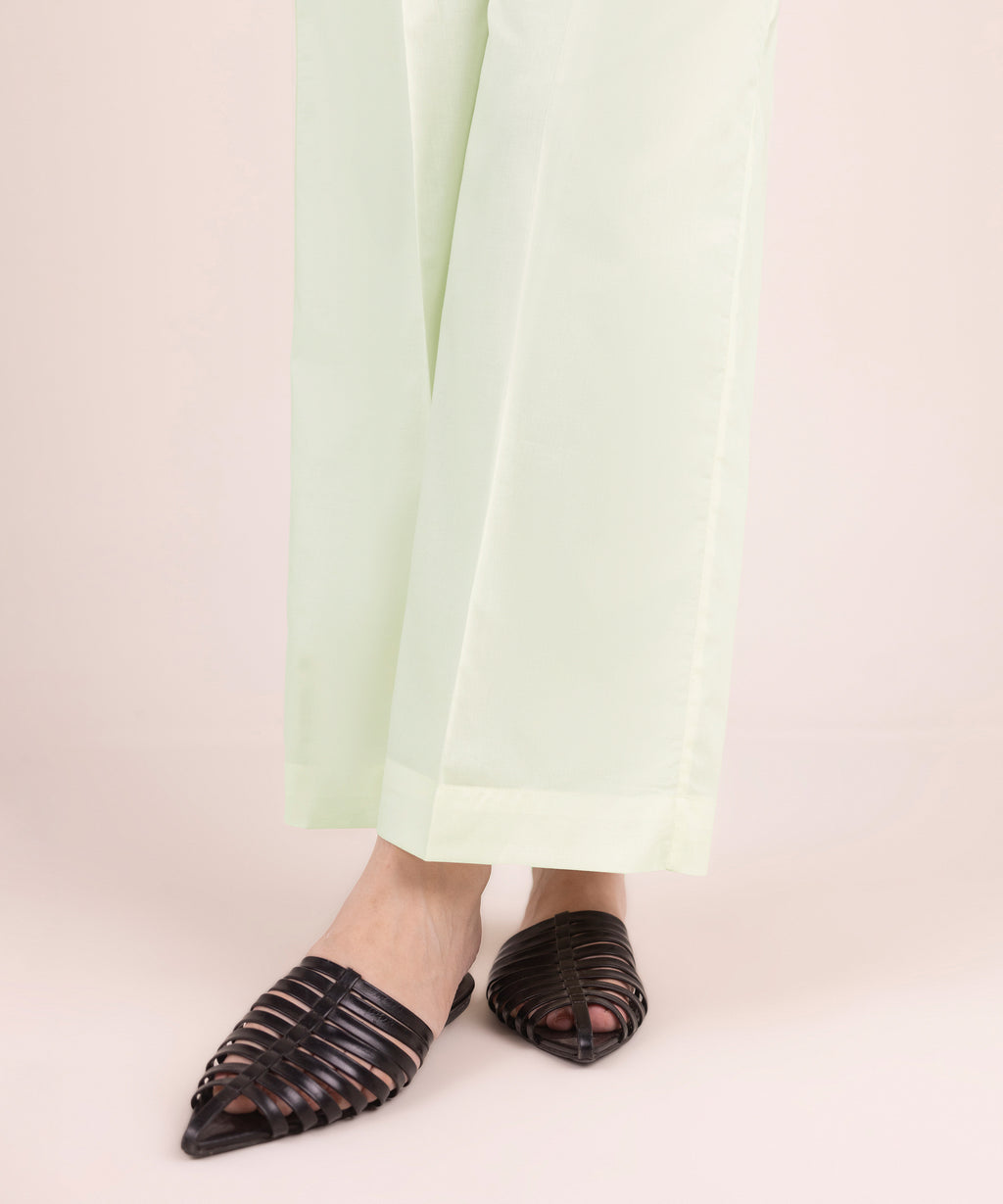 Women's RTW Cambric Solid White Culottes