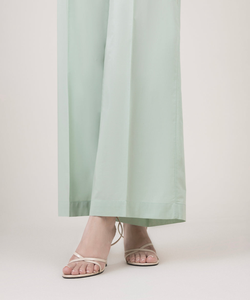 Solid Cambric Flared Pants