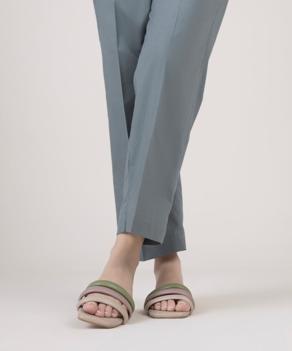 Solid Cambric Straight Pants